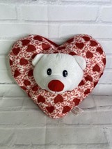 Kellytoy Teddy Bear Stuffed Plush Heart Shaped Pillow Red White 2018 - £41.55 GBP