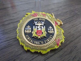 USN CPO The Mess Singapore Finest Chiefs Challenge Coin #699U - £35.59 GBP