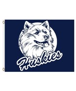 Connecticut Huskies Hand Blue Flag 3X5ft Banner Polyester with 2 Brass G... - £12.52 GBP