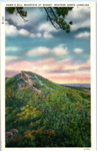 Hawks Bill Mountain at Sunset Western North Carolina Postcard - £5.39 GBP