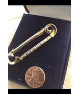 Vintage Jewelry 1940&#39;S Sparkling Diaper Safety Pin - £72.10 GBP