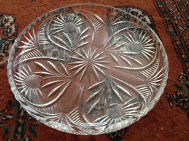 fine crystal glass serving platter 11&quot; - £101.98 GBP