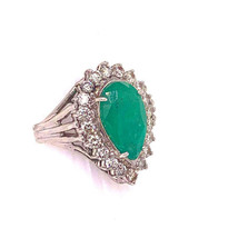 Diamond Emerald Ring 7.50 TCW 18 KT GIA Certified $8,950 915169 - £3,125.29 GBP