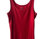 Faded Glory Sleeveless  Tank Top Womens  Size S Red Scoop Neck Jersey - $11.73