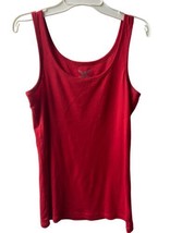 Faded Glory Sleeveless  Tank Top Womens  Size S Red Scoop Neck Jersey - £9.18 GBP