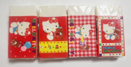 Hello Kitty Eraser set of 4 1987&#39; Old SANRIO Logo Retro Rare - £20.32 GBP