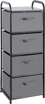 Max Houser 4 Drawer Fabric Dresser Tall Storage Tower, Dresser Chest, Le... - $1,043.09 MXN