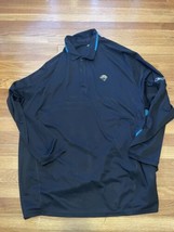 Jacksonville Jaguars Vtg Reebok NFL Black Long Sleeve Polo Shirt Size 4XL  - £23.33 GBP