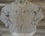 Levi&#39;s Sutter Creek Gray White Striped Men&#39;s Shirt Button Up Size Medium... - £15.53 GBP