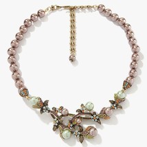 NEW Heidi Daus "Vine and Divine" Simulated Pearl Crystal Drop Necklace - $149.95