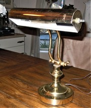 VIntage Brass Finish Bankers Piano Lamp Articulating Adjustable  Desktop Lamp - £47.47 GBP