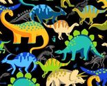 Fleece Dinosaurs Prehistoric Pack Jurassic Animals Fleece Fabric Print A... - $13.97