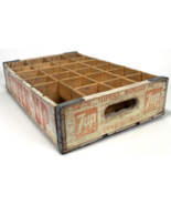 VTG 1960-70’s Wooden Topeka KS 24 Bottle 7-Up Soda Pop Divided Crate Box - €49,08 EUR