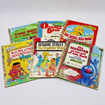 Lot of 6 HC Vintage Sesame Street Little Golden Books Oscar Cookie Monster Bert - £14.15 GBP