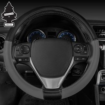 For KIA Caterpillar Faux Leather Grip Car Steering Wheel Cover 14.5-15.5 In - $18.69