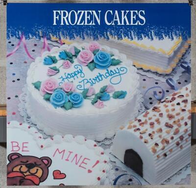 Primary image for Dairy Queen Promotional Poster For Backlit Menu Sign Frozen Cakes dq2