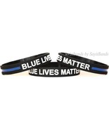 Three BLUE LIVES MATTER Wristbands - Awareness Support Bracelet Adult or... - £4.70 GBP