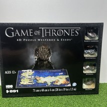 GAME OF THRONES Westeros &amp; Essos Map 4D Puzzle w/ Mini Winterfell &amp; City Models - £23.26 GBP