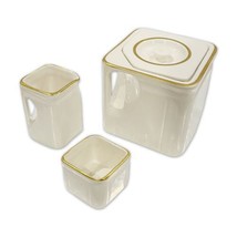 Crown Devon Cunard Line 3-Piece Cube Tea Set - Tea Pot, Cream, Sugar - $99.99