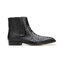 Belvedere Men's Genuine Ostrich Quill Chelsea Boot Roger Black R55 image 2