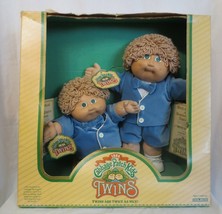 Vintage 1985 Cabbage Patch Kids Twin Boys Blonde Hair Green Eyes Dimples Cpk Mib - £177.05 GBP