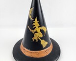 Vintage Ceramic Witch Hat Halloween Decorarion Signed Dated 1976 Black O... - $59.39