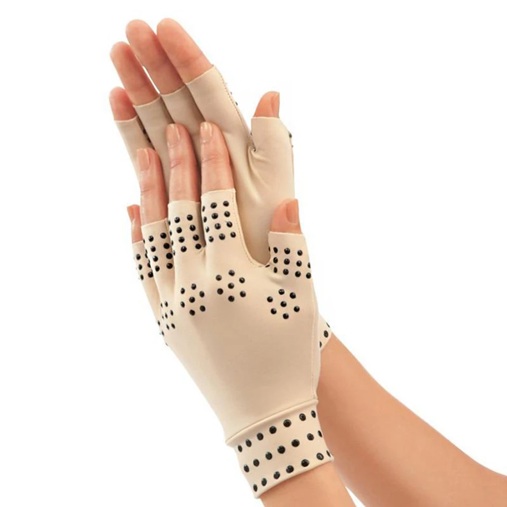 Magnetic Anti Arthritis Health Compression Therapy Gloves Rheumatoid Hand Pain - £9.67 GBP