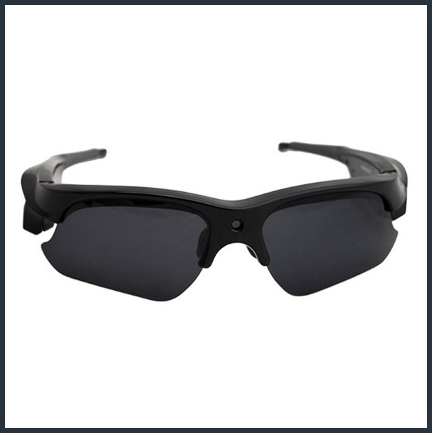 Video Cam Black Sporty Spectacle Unisex UV Sunglasses Records Live Video 32GB