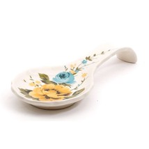 Pioneer Woman Rose Shadow Spoon Rest Counter Saver Kitchen Floral Stonew... - £15.78 GBP