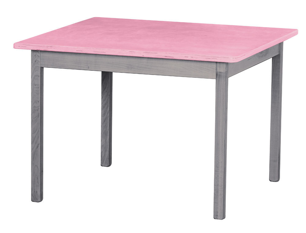Primary image for CHILDREN'S PLAY TABLE - PINK & GRAY Amish Handmade Wood Toddler Furniture USA