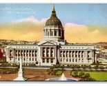 Città Hall Costruzione San Francisco California Ca Unp Non Usato DB Cart... - $3.36