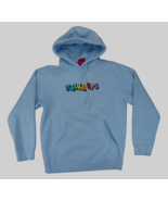 Full Send Nelk Boys Rainbow Block Letters Hoodie Sweatshirt Size S Blue ... - £20.97 GBP