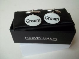 Groom Cufflinks by Harvey Makin in Giftbox - £8.90 GBP