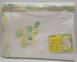 Vintage Storktex Baby Blanket White Yellow Green Dog Butterfly 36 x 45 N... - $102.91