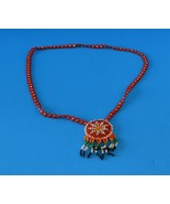 Jewelry-SKU#x138/Vintage Indigenous Beaded Sunburst Necklace - $27.00