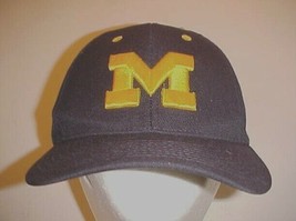 Michigan Wolverines Ncaa Big Ten Adult Unisex Black Gold Logo Cap One Size New - £6.72 GBP