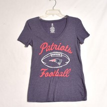 New England Patriots Football NFL Team Apparel Women&#39;s Blue Tee T Shirt ... - $17.98