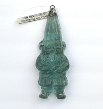 Green Glass Gnome Hanging Decoration Ornament - $15.00