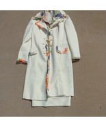 Lilli Ann Knit Vtg. Cream Mod Long Jacket Coat Matching Dress Lined Medium - $2,279.84 MXN