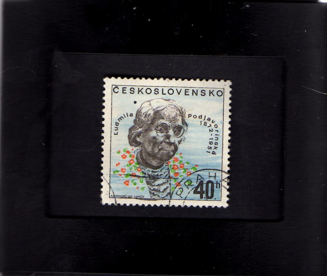  Tchotchke Frame Stamp Art - Feminist Writer Ludmila Podjavorinska - $8.99