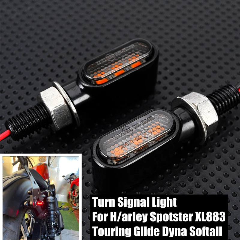 Universal 12V Flashing Turn Signals Mini Motorcycle LED Lights Rear Blinker - £10.81 GBP+