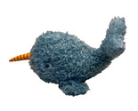 Bunnies By The Bay Plush Wally Narwal Whale 15 Inch Shaggy Fluffy Soft - £6.94 GBP