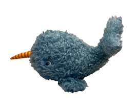 Bunnies By The Bay Plush Wally Narwal Whale 15 Inch Shaggy Fluffy Soft - £6.94 GBP