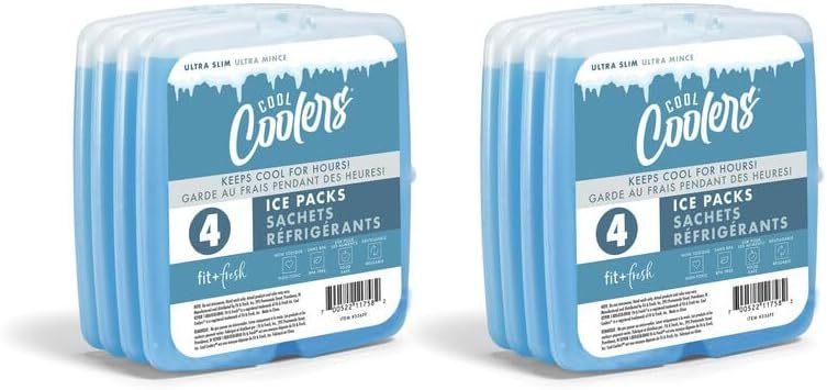 Reusable And Long-Lasting Slim Ice Packs For Lunch Boxes, Fit +, Blue 8 ... - $33.99