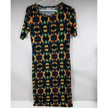 NWT LuLaRoe Julia Dress Black With Colorful Westen Designs Size XS - £12.20 GBP