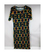 NWT LuLaRoe Julia Dress Black With Colorful Westen Designs Size XS - £12.10 GBP