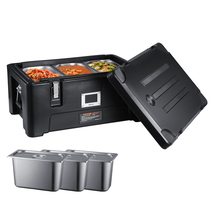 VEVOR Insulated Food Pan Carrier 36Qt Top Load Hot Box 3 Stainless Steel... - $127.99