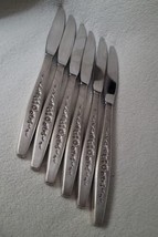 Set 6 Dinner Knives International Deepsilver Laurel Mist 1966 Silverplat... - £13.20 GBP