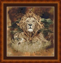 LION DIAMOND - pdf cross stitch chart Original Artwork ©  Steven Michael Gardner - £9.44 GBP