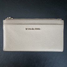 Michael Michael Kors Wallet Pebble Leather Slim Card Case Metal Logo - £51.43 GBP
